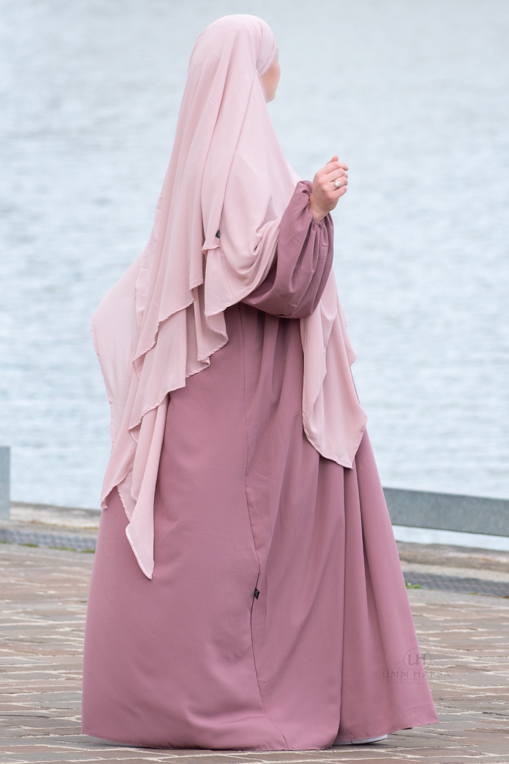 Abaya con mangas globo Umm Hafsa-Abaya & Robe-Safwa Boutique