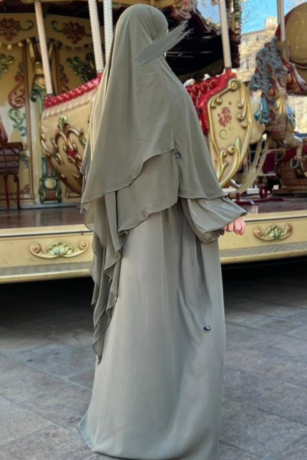 Abaya met ballonmouwen Umm Hafsa-Abaya & Robe-Safwa Boutique