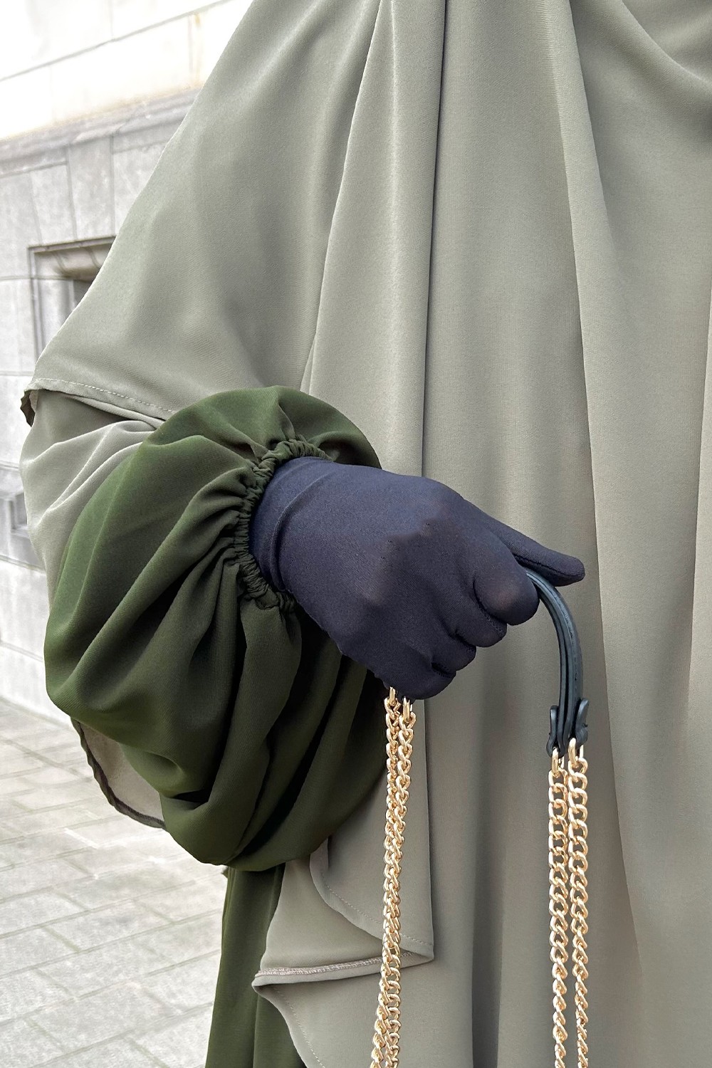 Abaya con mangas globo Umm Hafsa-Abaya & Robe-Safwa Boutique