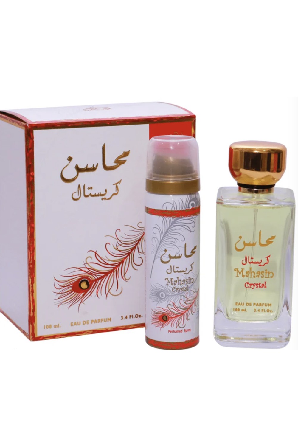 Eau de Parfum Cofret Mahasin Crystal rood 100mL - Lattafa Parfums Dubai-Parfums Dubaï-Safwa Boutique