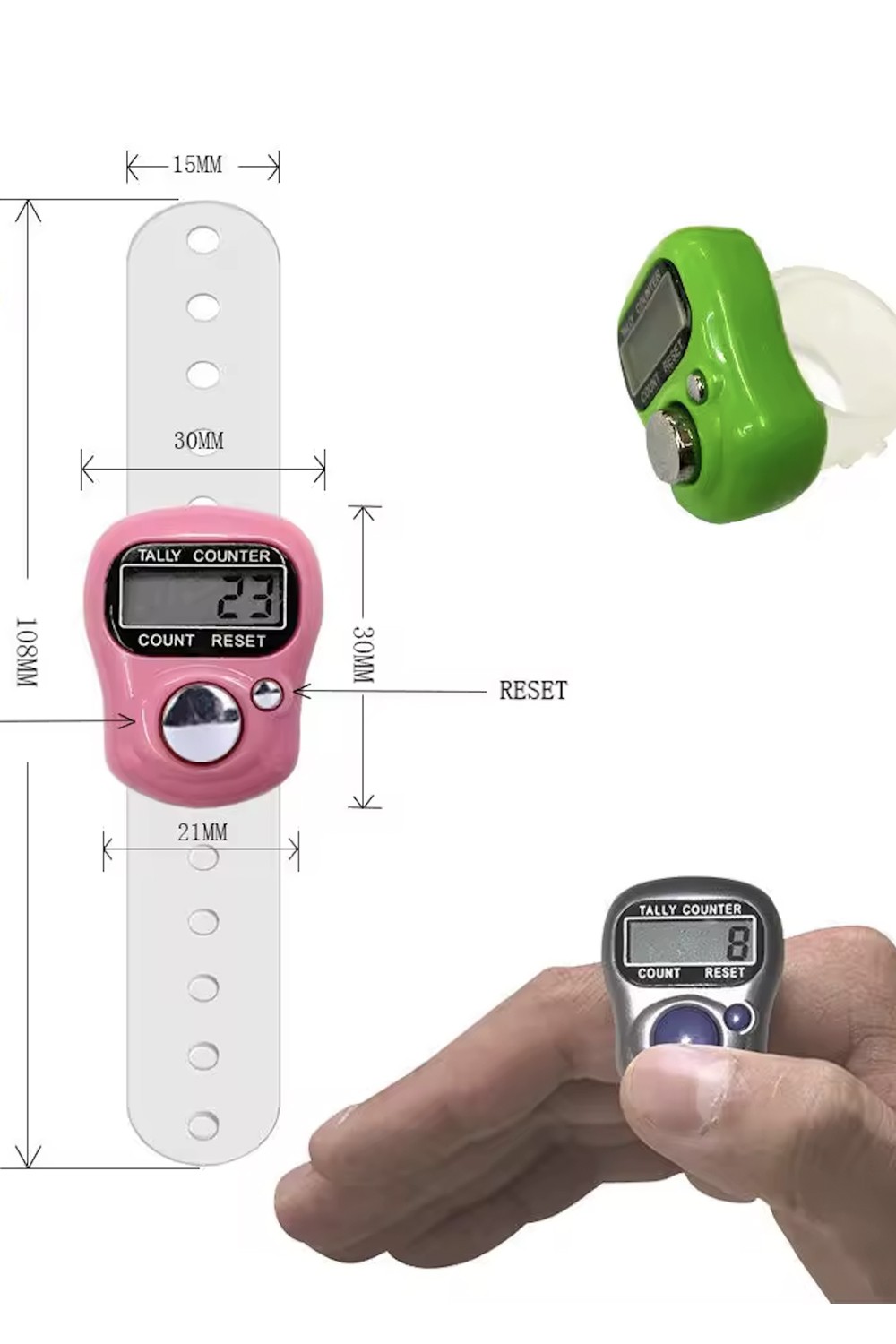 LCD finger tæller, Tasbih i form af en elektronisk rosenkransring-Bazar-Safwa Boutique