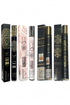 Sett med 4 Mini lommespray 35ml - Yara/Asad/Khamrah/Badee...
