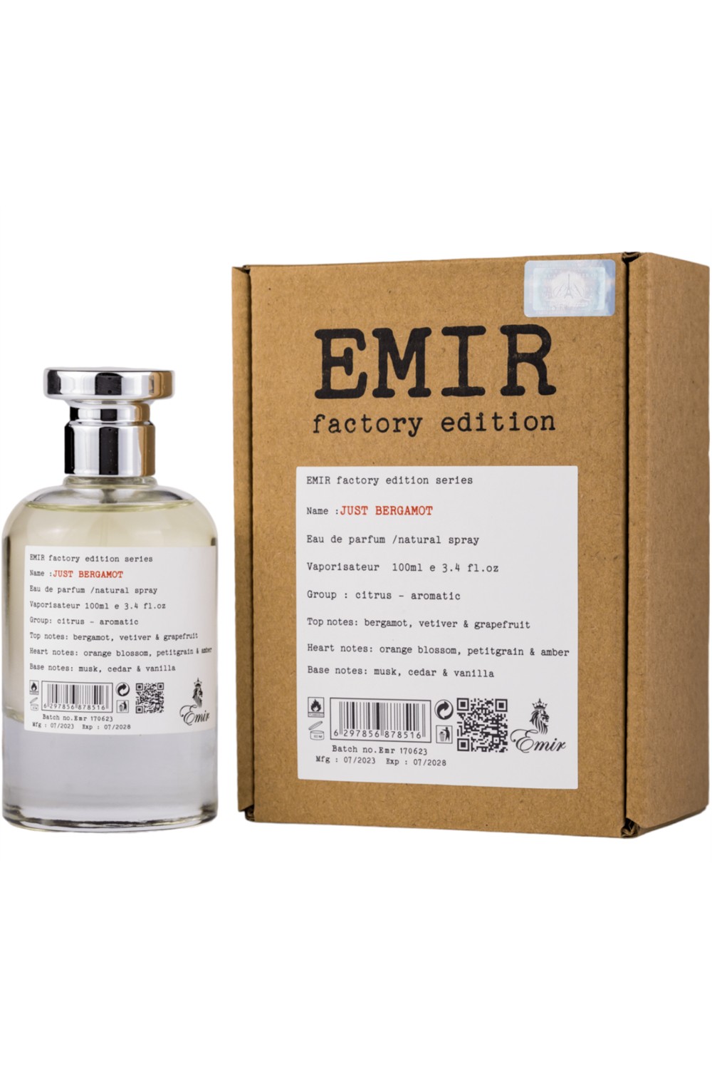 Paris Corner Emir Just Bergamot -tuoksuvesi 100mL - Emir Paris Corner-Parfums Dubaï-Safwa Boutique