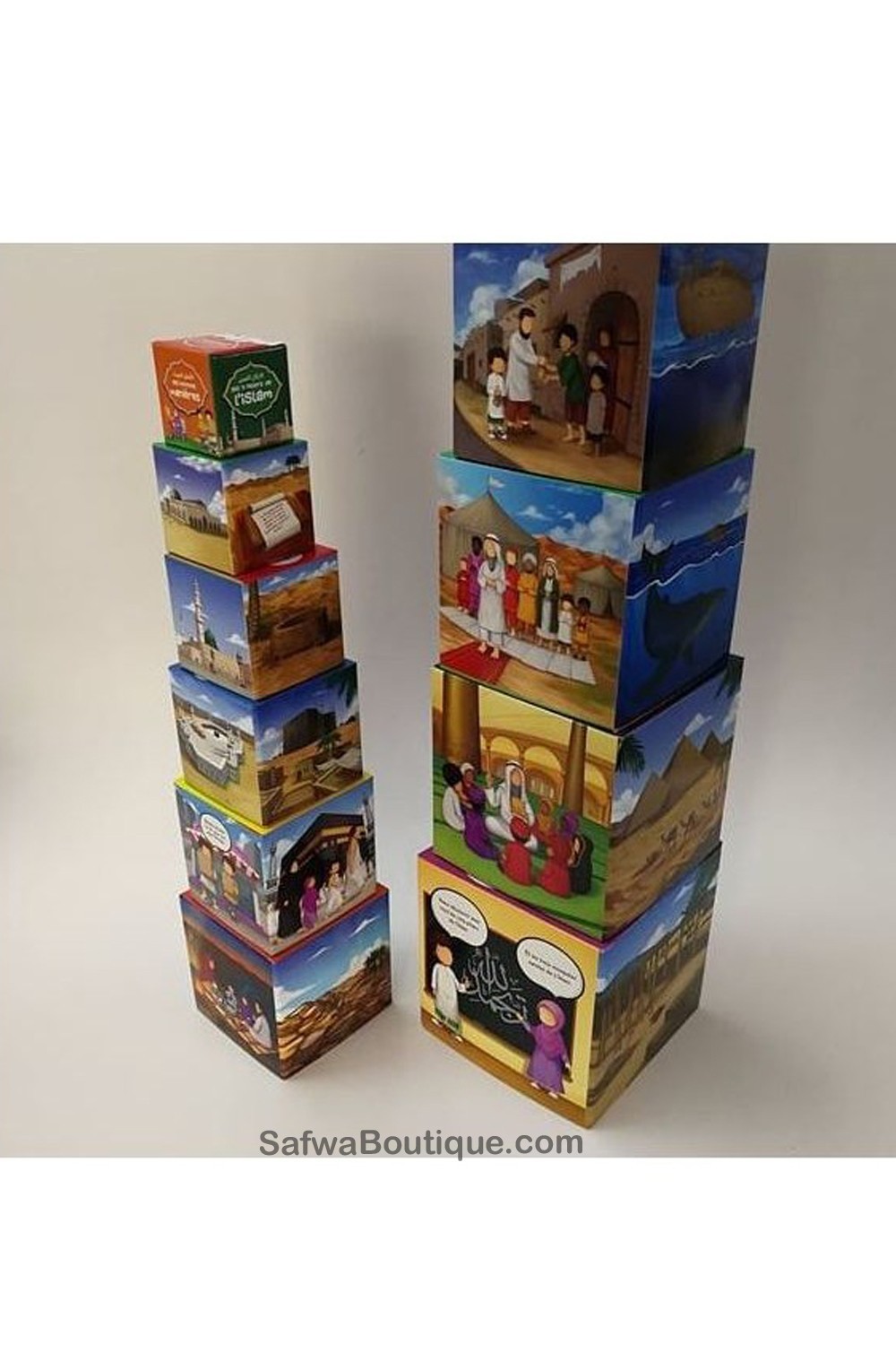 Ta'lim Cube (10 pinottavaa kuutiota) - MuslimKid-kustannukset-jeux educatifs-Safwa Boutique