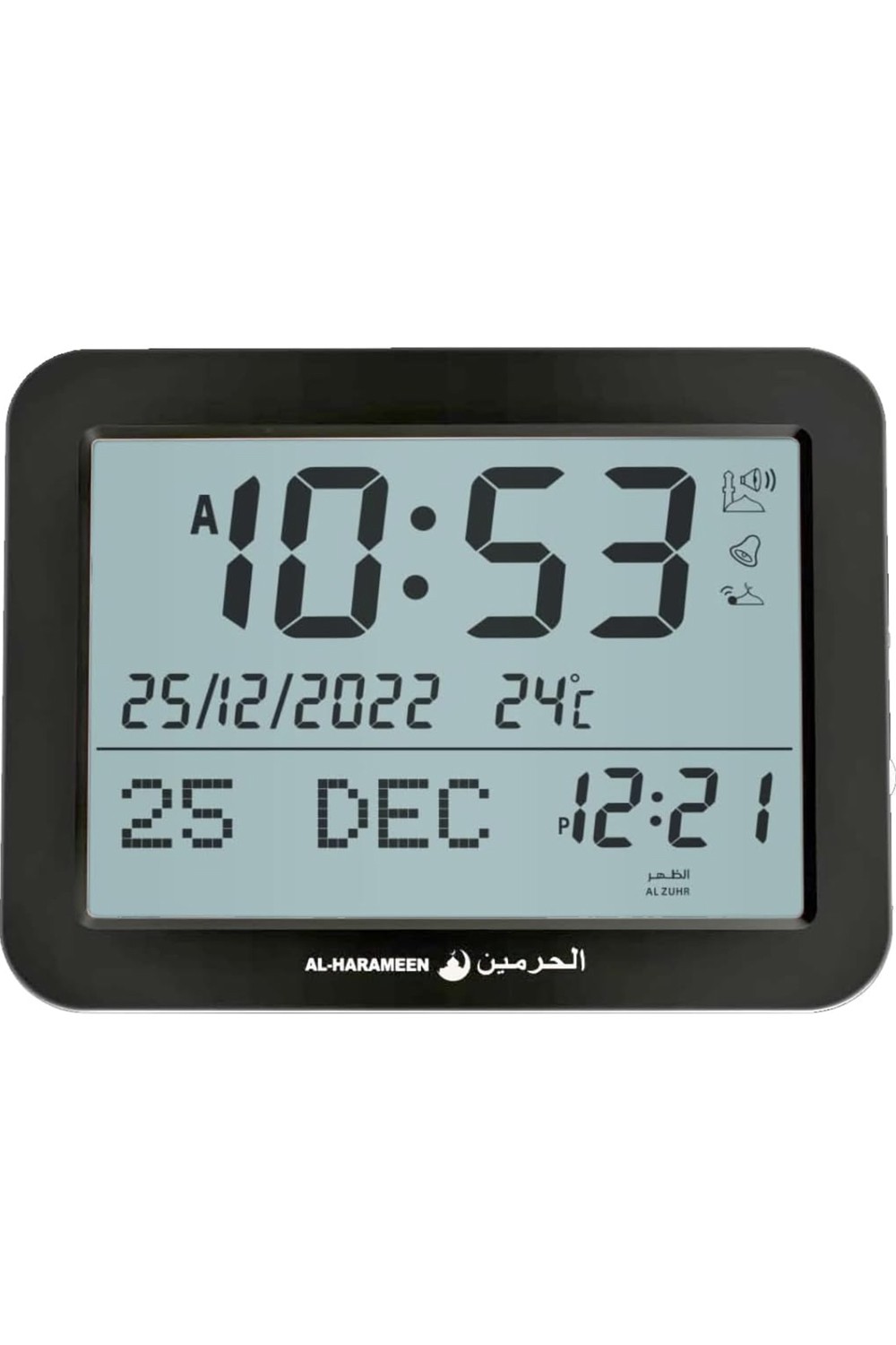 Adhan Kello AL-HARAMEEN HA-7021, Azan aikataulun digitaalinen herätyskello muslimi-Montre & Horloge Adhan-Safwa Boutique