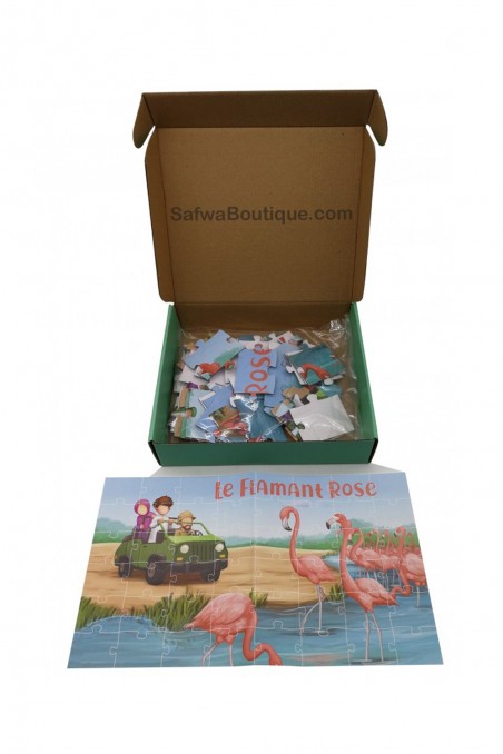 Rompecabezas El Flamenco Rosa - Ediciones MuslimKid-jeux educatifs-Safwa Boutique