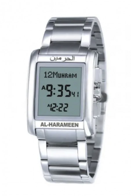 Relógio de luxo original AL-HARAMEEN HA-6208 Relógio de horas Azan 50m à prova d'água, Relógio digital azan-Montre & Horloge Adhan-Safwa Boutique