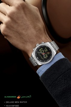 Originele luxe Saffier AL-HARAMEEN HA-6109 horloge,... 2