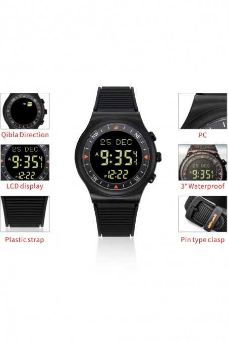 Opprinnelig AL-HARAMEEN HA-6506 Sportsklokke Azan tidspunkter klokke, Digital Azan klokke-Montre & Horloge Adhan-Safwa Boutique