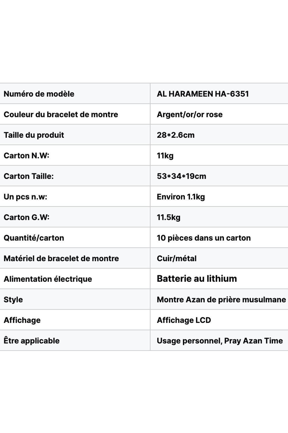 Montre numérique Al Harameen HA-6351 Montre numérique en cuir doré pour femme, Boîte-cadeau en cuir-Montre & Horloge Adhan-Safwa Boutique