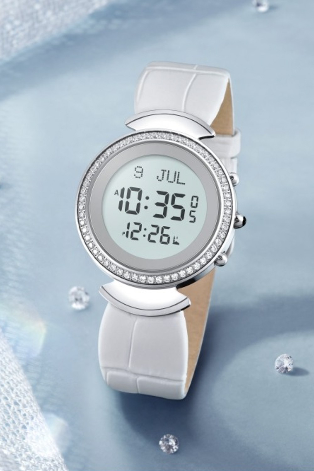 Original luksusklokke AL-HARAMEEN HA-6313 Azan tid klokke Lær gaveboks, Digital azan klokke Al harameen-Montre & Horloge Adhan-Safwa Boutique