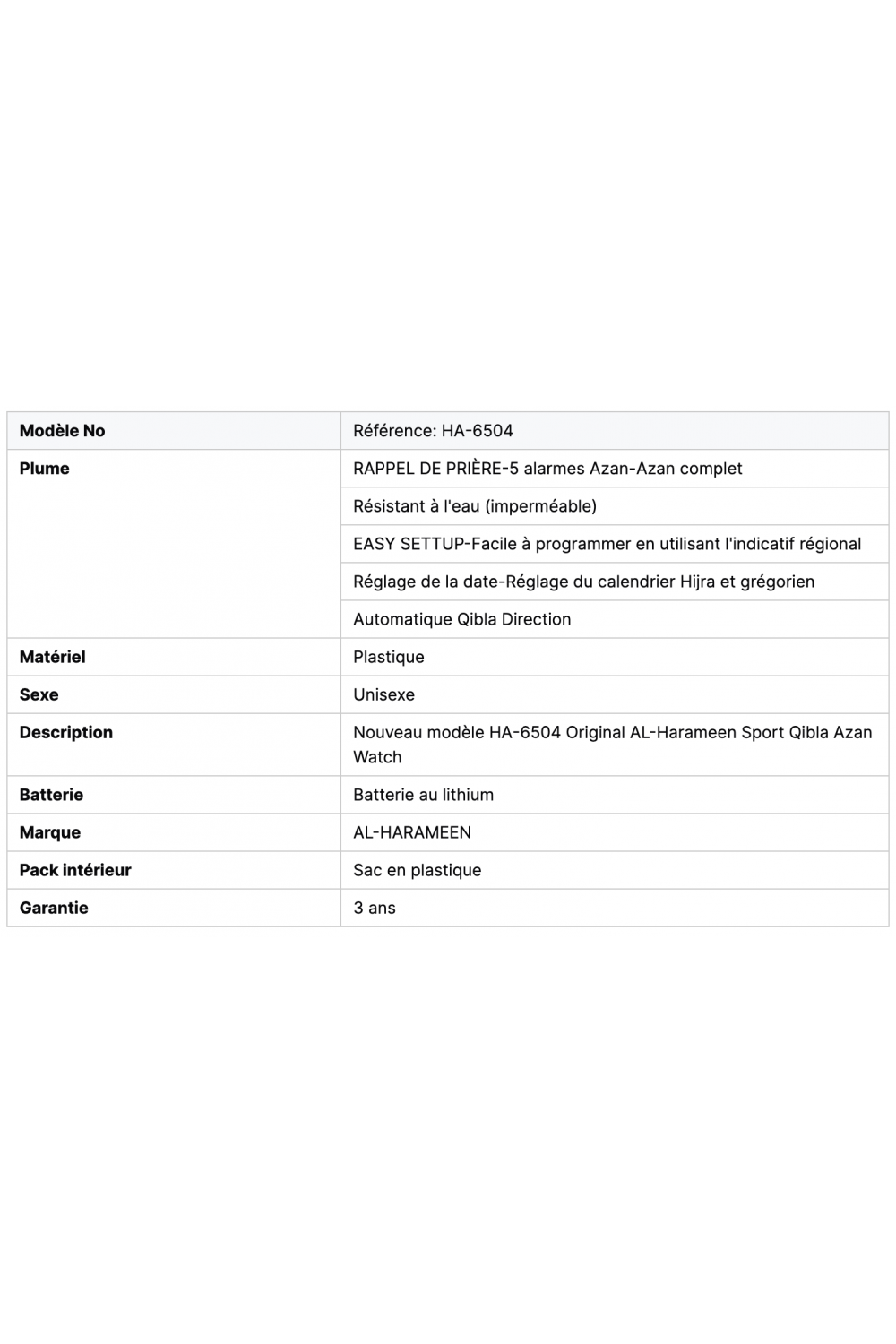 Orologio digitale Al Harameen HA-6504, Gli eleganti orologi per giovani di Al-Haramain-Montre & Horloge Adhan-Safwa Boutique