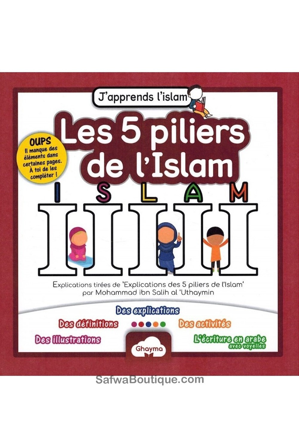 Jag lär mig Islam för Barn: De 5 pelarna i Islam - Ghayma-utgåvan-jeux educatifs-Safwa Boutique
