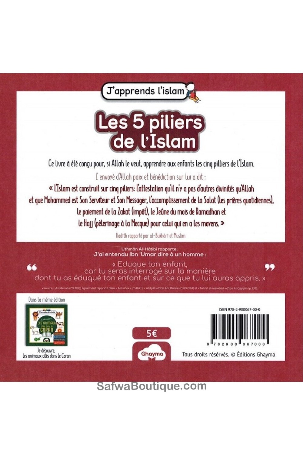Jag lär mig Islam för Barn: De 5 pelarna i Islam - Ghayma-utgåvan-jeux educatifs-Safwa Boutique