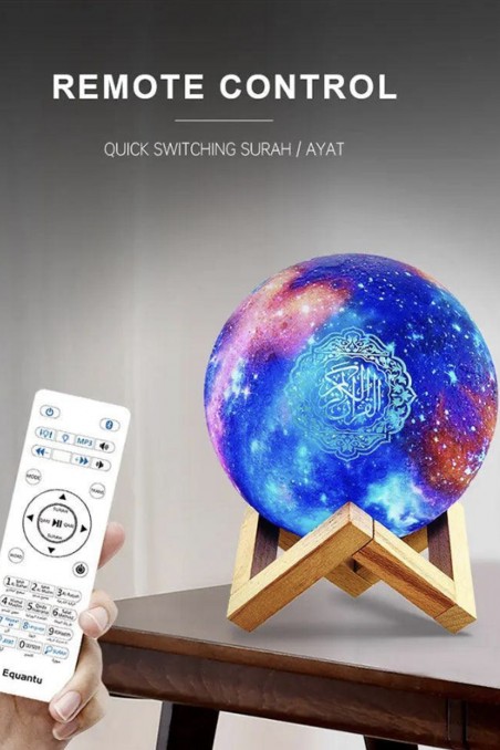 Koranische Nachtlicht Mondlampe Galaxy QB512 mit Lautsprecher Koran Bluetooth verbindet Android und iOS - Equantu QB512-Koranisches Nachtlicht-Safwa Boutique