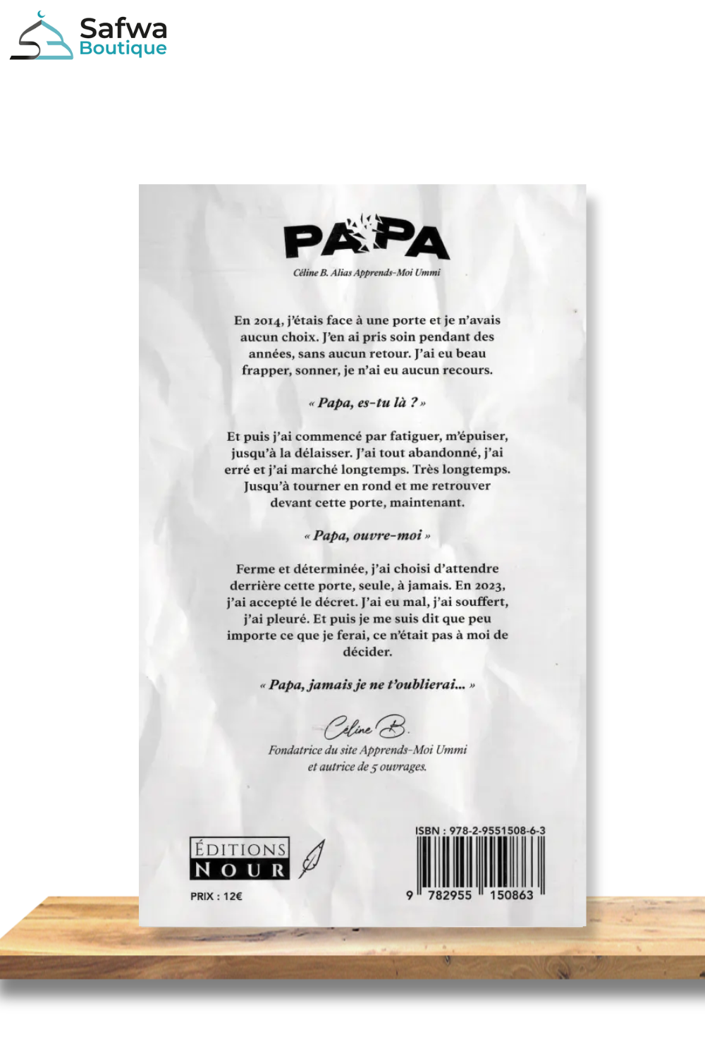 Papa de Céline B - Éditions Nour-Rappels & Invocations-Safwa Boutique