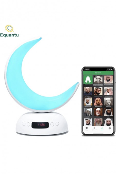 Koranisk Natlampe Lunar Lampe SQ902 med Koran Bluetooth-højttaler forbundet til Android og iOS - Equantu SQ902-Veilleuse Coranique-Safwa Boutique