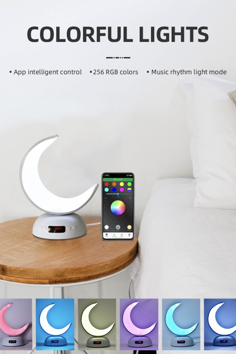 Luz Noturna Corânica Lâmpada Lunar SQ902 com alto-falante Corão Bluetooth conectado Android e iOS - Equantu SQ902-Veilleuse Coranique-Safwa Boutique