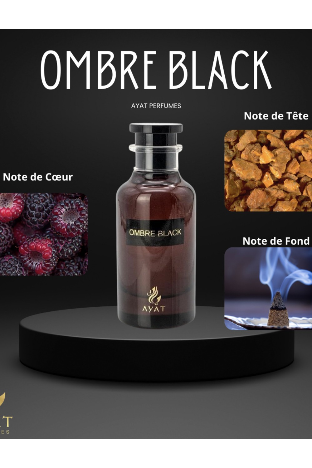 Ombre Black Perfume Water 100ml - Ayat Perfumes Dubai-Dubaï Fragrances-Safwa Boutique