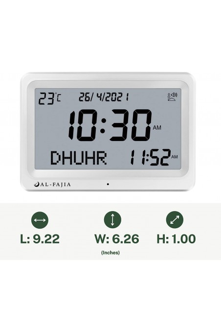 Adhan AL-FAJIA FAJ-113 Ur (NY MODEL) 8 bøn Azan lyde-Montre & Horloge Adhan-Safwa Boutique