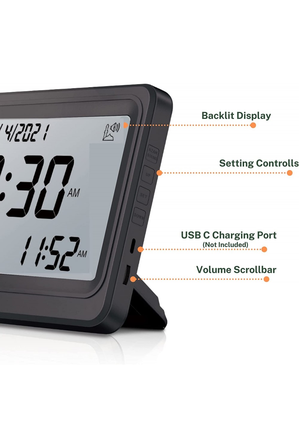 Adhan AL-FAJIA FAJ-113 Klok (NIEUW MODEL) 8 gebedsgeluiden Azan-Montre & Horloge Adhan-Safwa Boutique