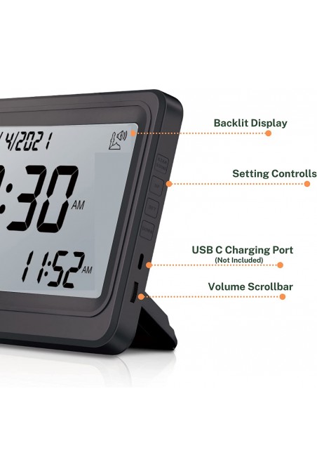 Adhan AL-FAJIA FAJ-113 Klocka (NY MODELL) 8 böne-Azan ljud-Montre & Horloge Adhan-Safwa Boutique