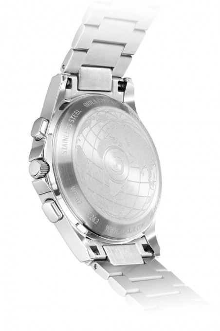 Digital Rund Al Fajr WR-02 Rostfritt Silver Klocka (Påminnelse om Böner, Qibla, Kalendrar...)-Montre & Horloge Adhan-Safwa Boutique