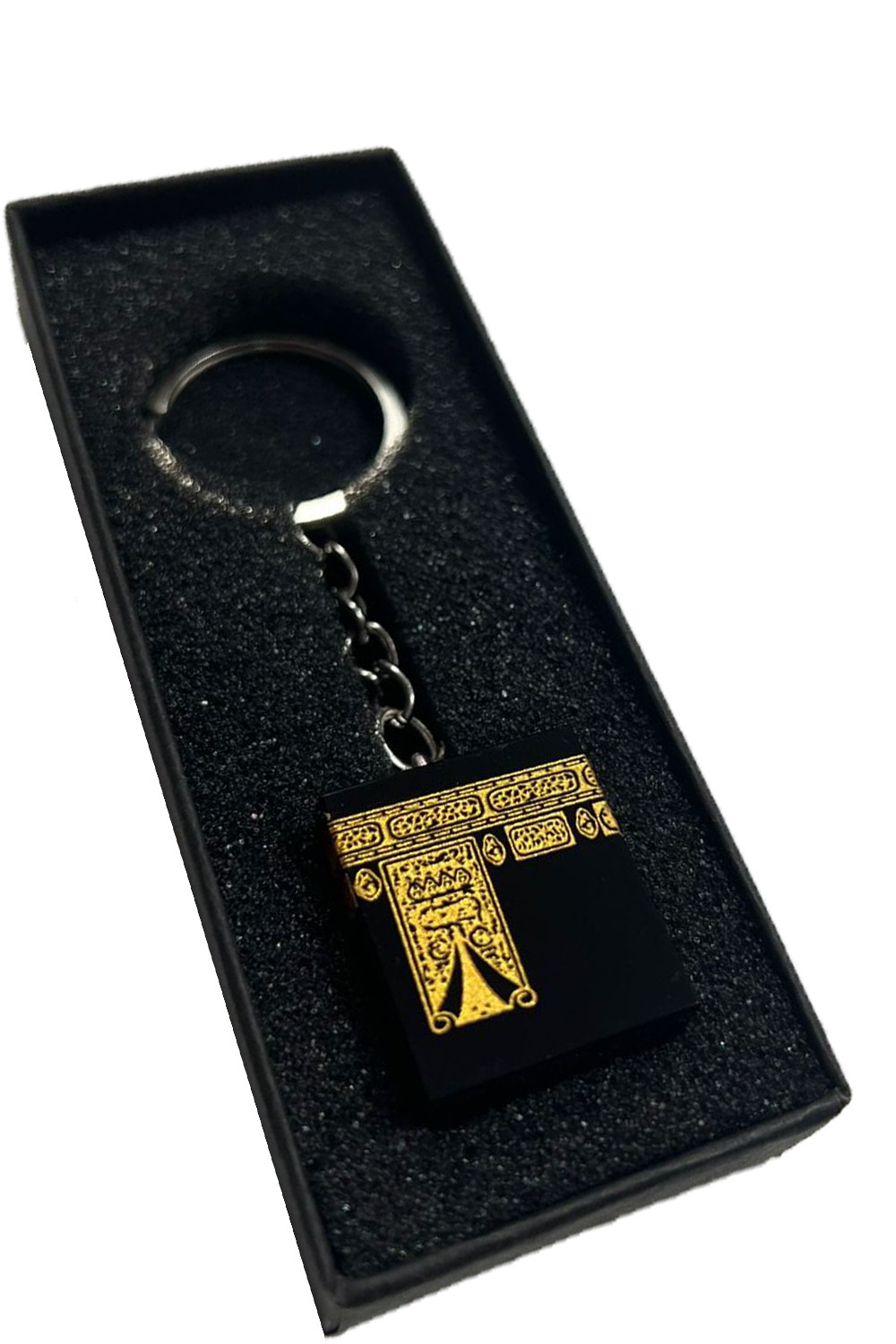 Käsintehty Kaaba-kristallista avaimenperä lahjapakkauksessa - Ihanteellinen Ramadanille ja Eidille-Porte clé islamique-Safwa Boutique