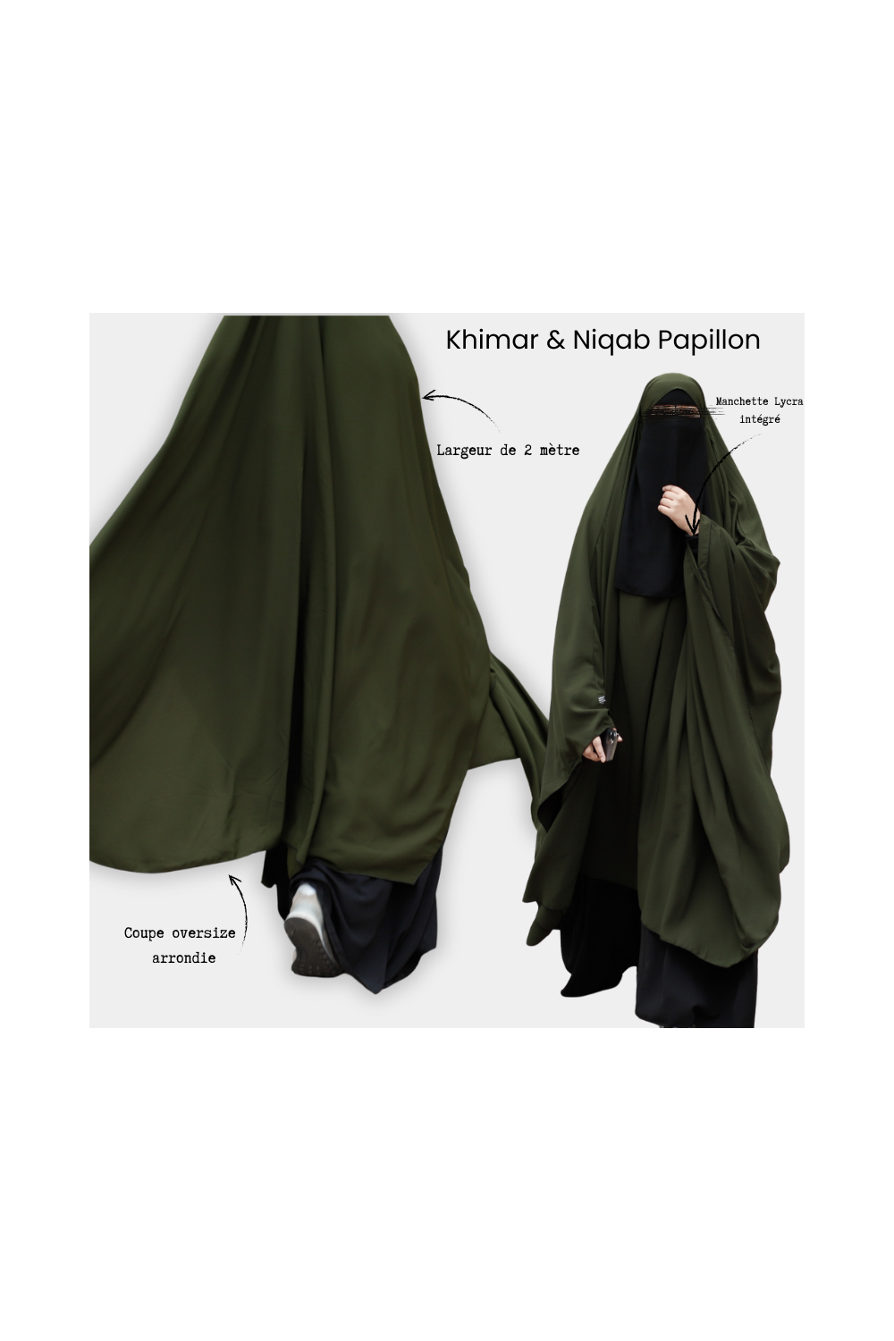 Fjärils-Khimar & Niqab Umm Hafsa-Hijab & Khimar-Safwa Boutique