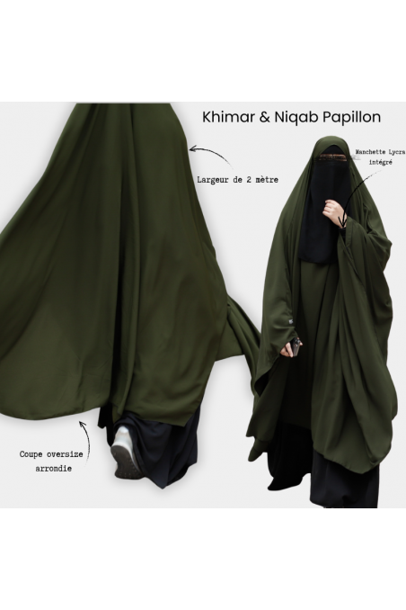 Fjärils-Khimar & Niqab Umm Hafsa-Hijab & Khimar-Safwa Boutique