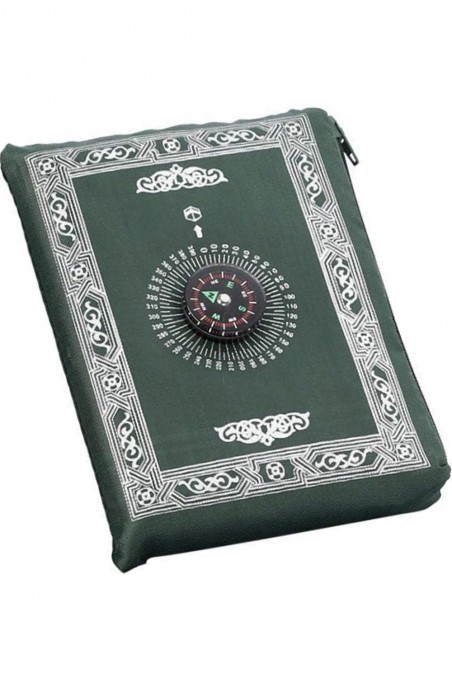 Lommebønneteppe med kompass, reise Sajada-Tapis de prière Sejjada-Safwa Boutique