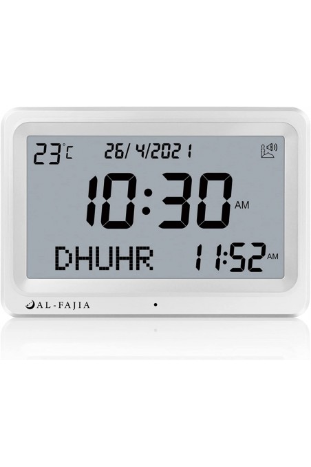 Adhan AL-FAJIA FAJ-113 Klok (NIEUW MODEL) 8 gebedsgeluiden Azan-Montre & Horloge Adhan-Safwa Boutique