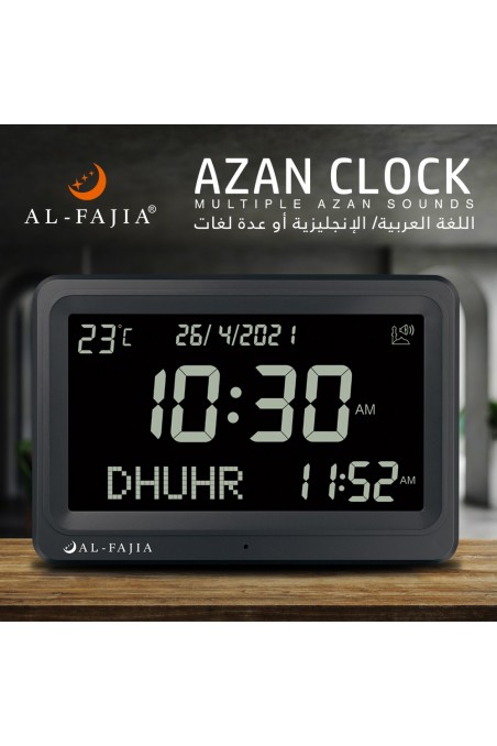 Adhan AL-FAJIA FAJ-113 Klocka (NY MODELL) 8 böne-Azan ljud-Montre & Horloge Adhan-Safwa Boutique