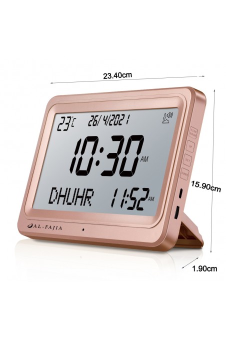 Adhan AL-FAJIA FAJ-113 Klok (NIEUW MODEL) 8 gebedsgeluiden Azan-Montre & Horloge Adhan-Safwa Boutique
