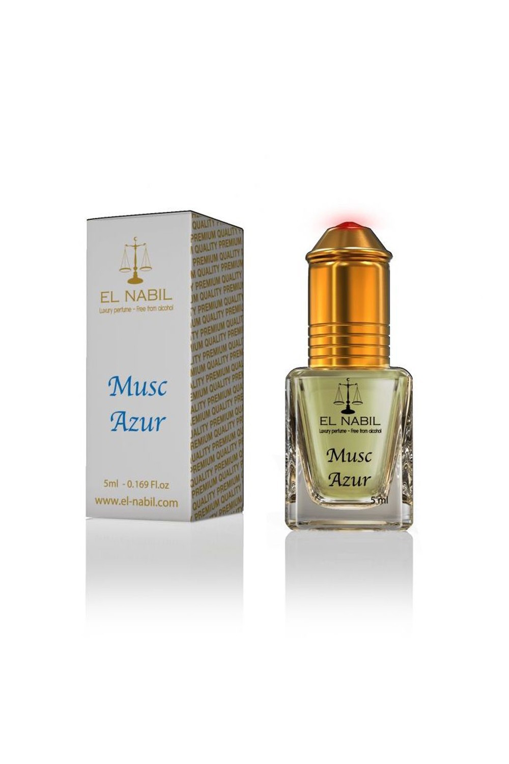 Musc Azur El Nabil 5mL - Alkoholiton Parfyymi Uute - EL NABIL-Parfum oriental-Safwa Boutique