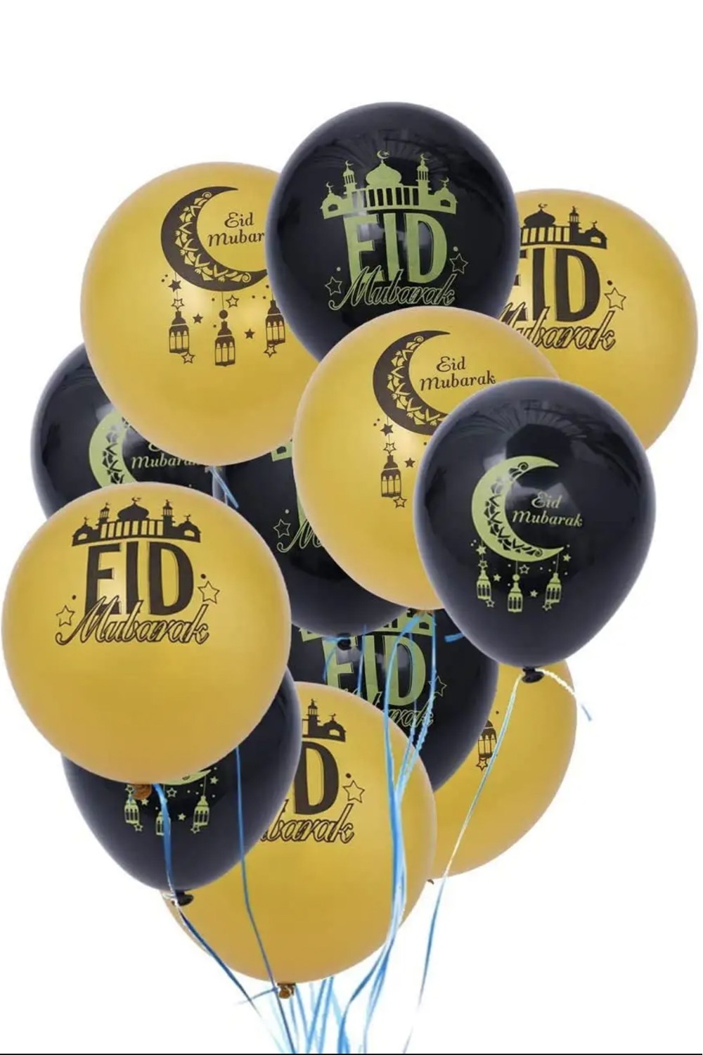 Set von 12 Latexballons Eid Mubarak - Spezial Ramadan 2025-Eid & Ramadan Dekorationen-Safwa Boutique