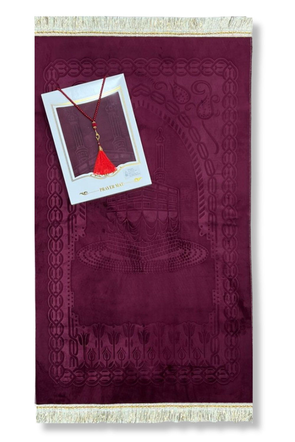 Muslimilahjasetti - Samettirukousmatto & Tyylikäs rukousnauha (Tasbih)-Lahjaideoita-Safwa Boutique