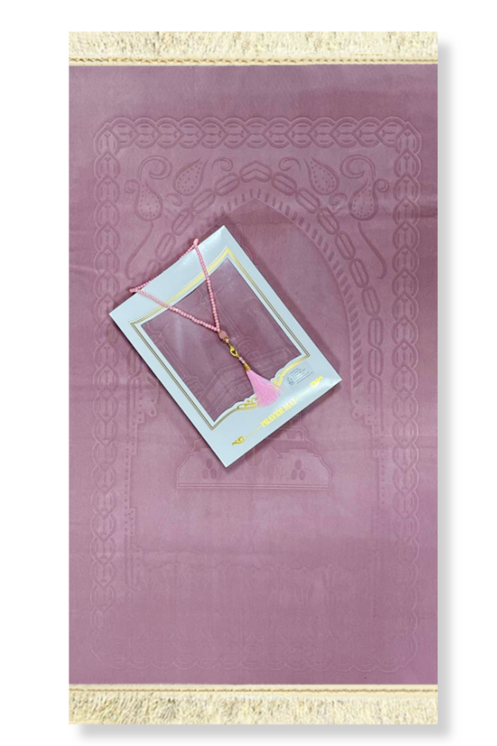 Muslimilahjasetti - Samettirukousmatto & Tyylikäs rukousnauha (Tasbih)-Lahjaideoita-Safwa Boutique