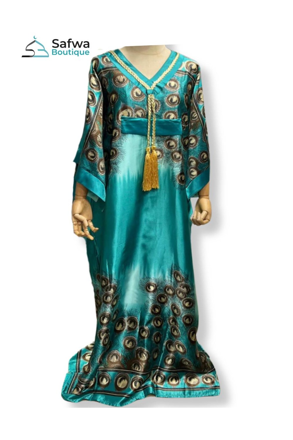 Satiniertes Kaftan Lang - Eleganz und Komfort für das Zuhause-Kaftan Kleid-Safwa Boutique