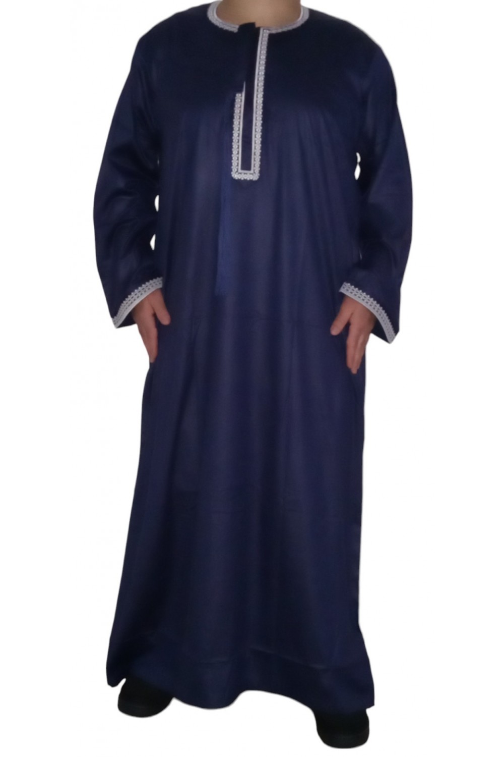 Omani Qamis i verdifull satengstoff - Sultan-Qamis Homme-Safwa Boutique
