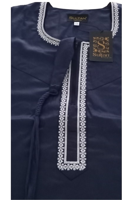 Omani Qamis i verdifull satengstoff - Sultan-Qamis Homme-Safwa Boutique