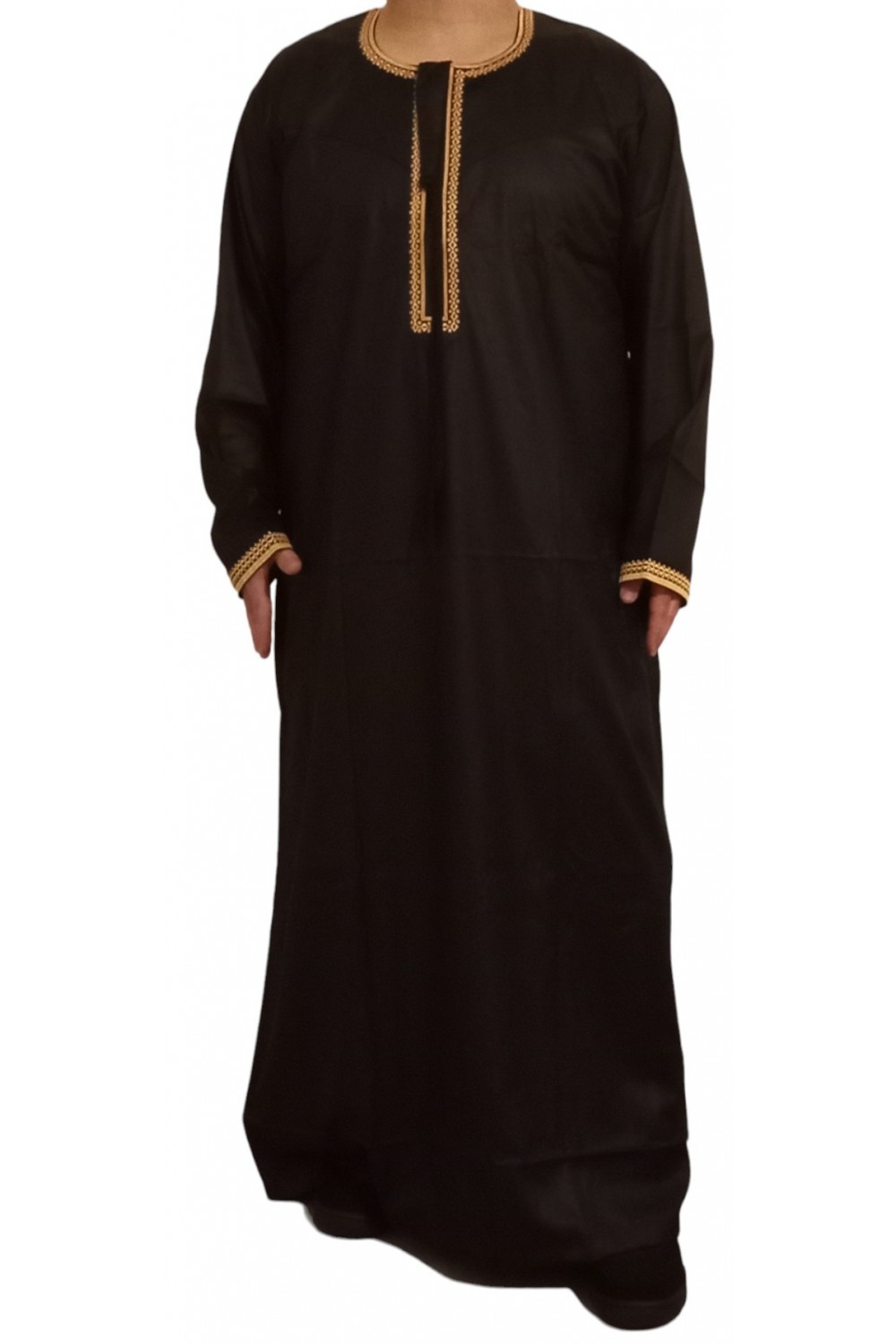 Qamis Omani en tissu satin précieux - Sultan-Qamis Homme-Safwa Boutique