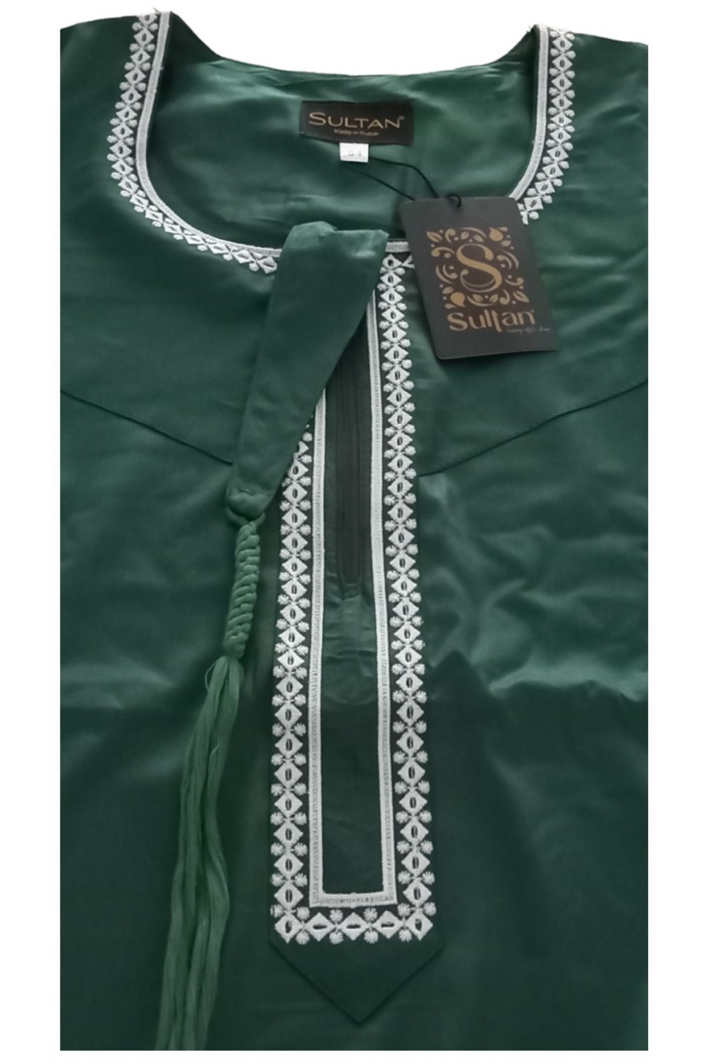 Omani Qamis i kostbart satin stof - Sultan-Qamis Homme-Safwa Boutique