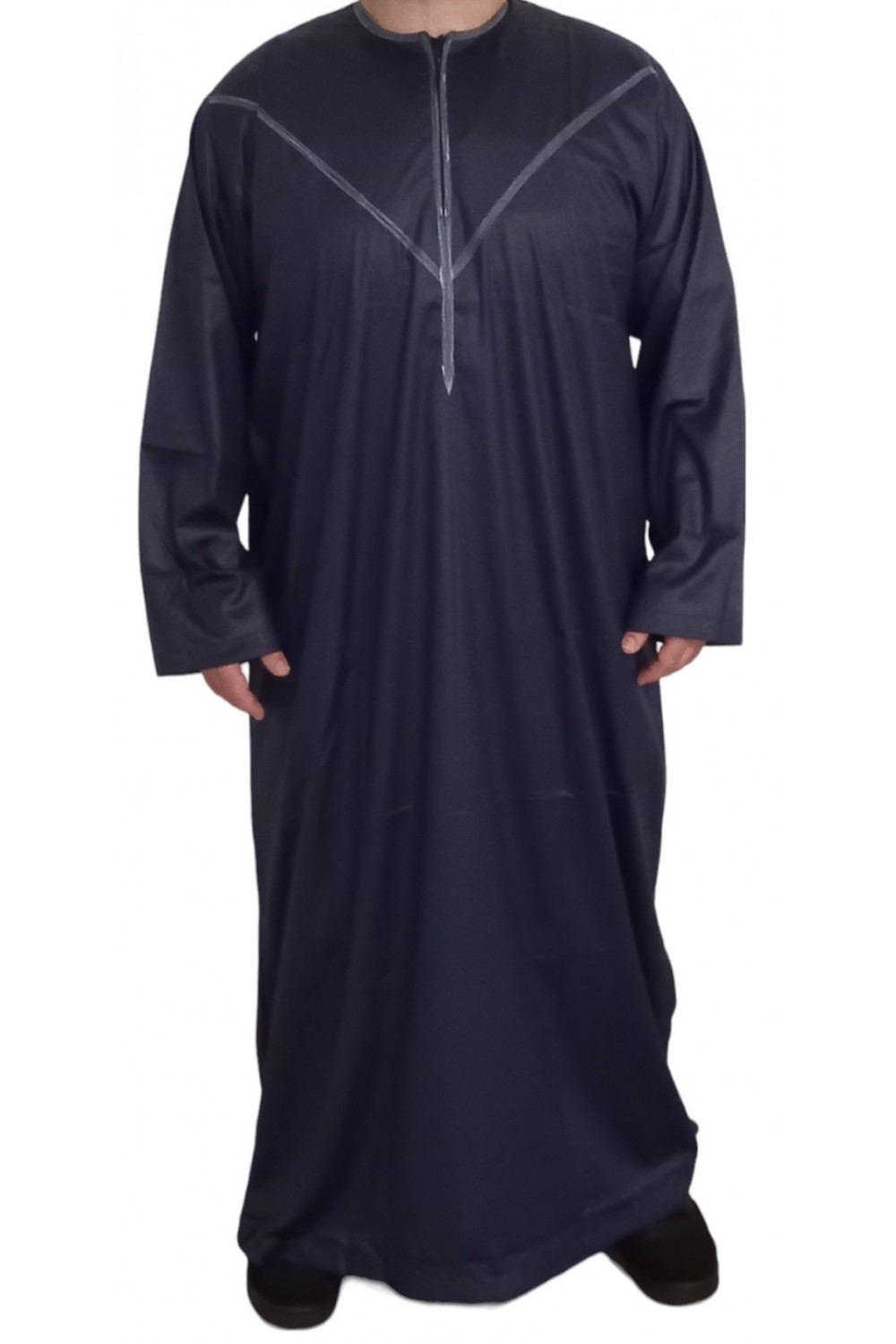 Qamis Emirati em Cetim Precioso - Mangas Longas | Sultan-Qamis Homme-Safwa Boutique