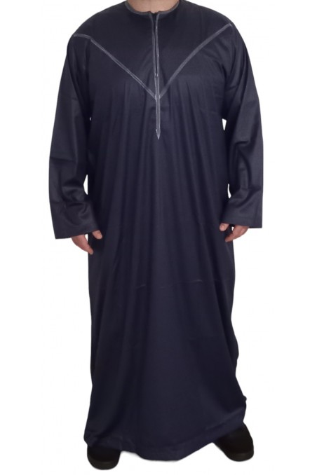 Emiratische Qamis in Kostbare Satijn - Lange Mouwen | Sultan-Qamis Homme-Safwa Boutique
