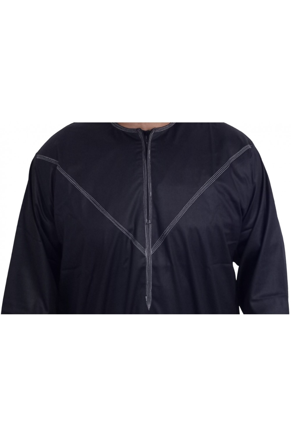 Emiratisk Qamis i Præcious Satin - Lange Ærmer | Sultan-Qamis Homme-Safwa Boutique