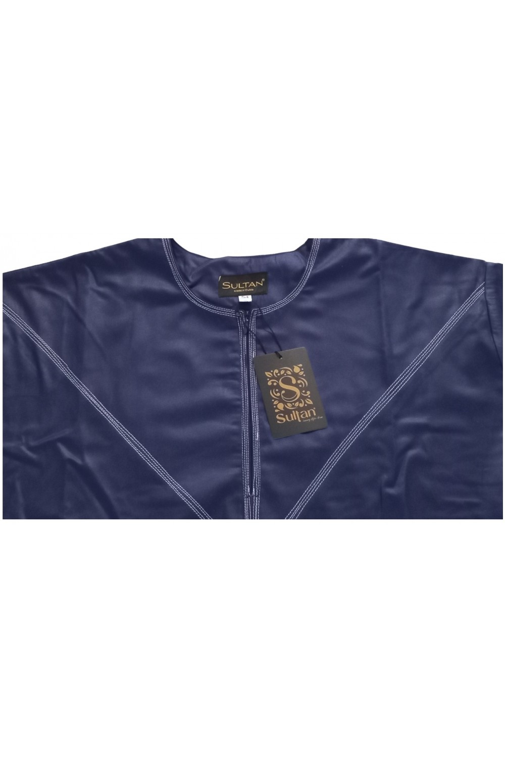 Qamis Emiratí en Satén Precioso - Mangas Largas | Sultan-Qamis Homme-Safwa Boutique