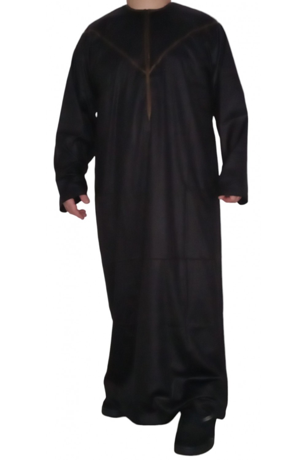 Qamis Emirati em Cetim Precioso - Mangas Longas | Sultan-Qamis Homme-Safwa Boutique