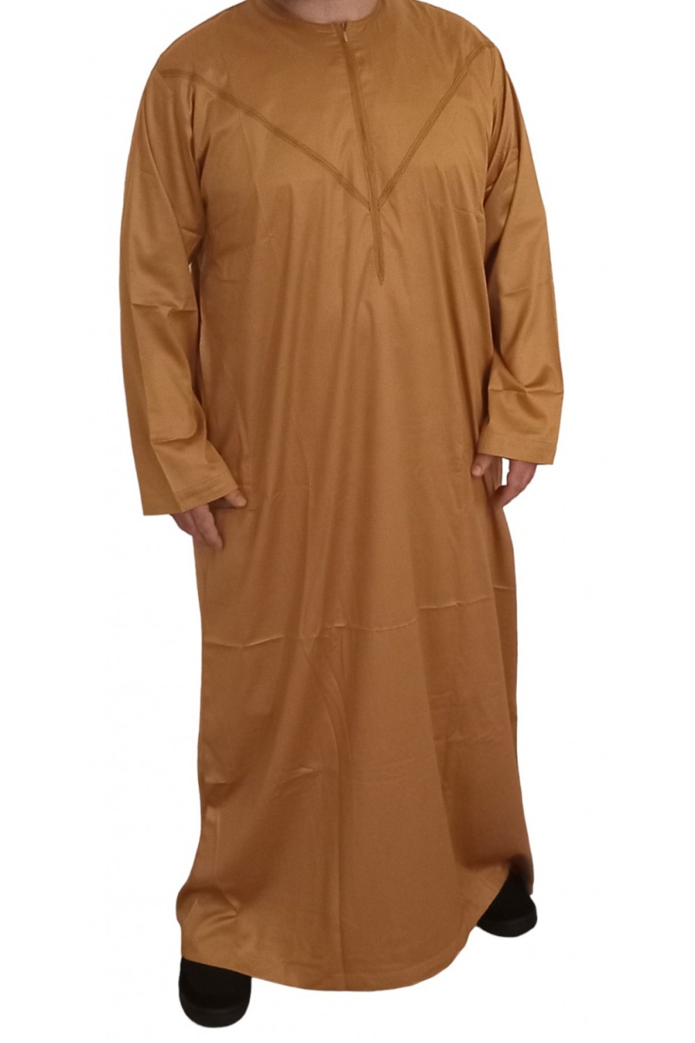 Qamis Emirati em Cetim Precioso - Mangas Longas | Sultan-Qamis Homme-Safwa Boutique