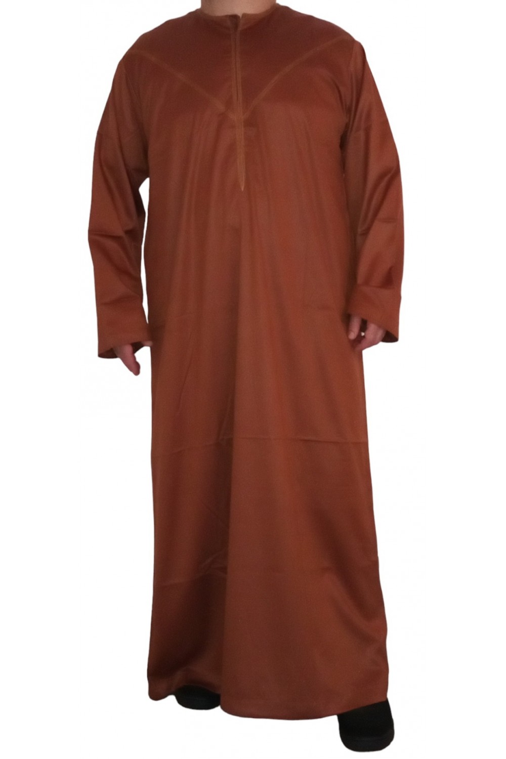 Qamis Emirati em Cetim Precioso - Mangas Longas | Sultan-Qamis Homme-Safwa Boutique